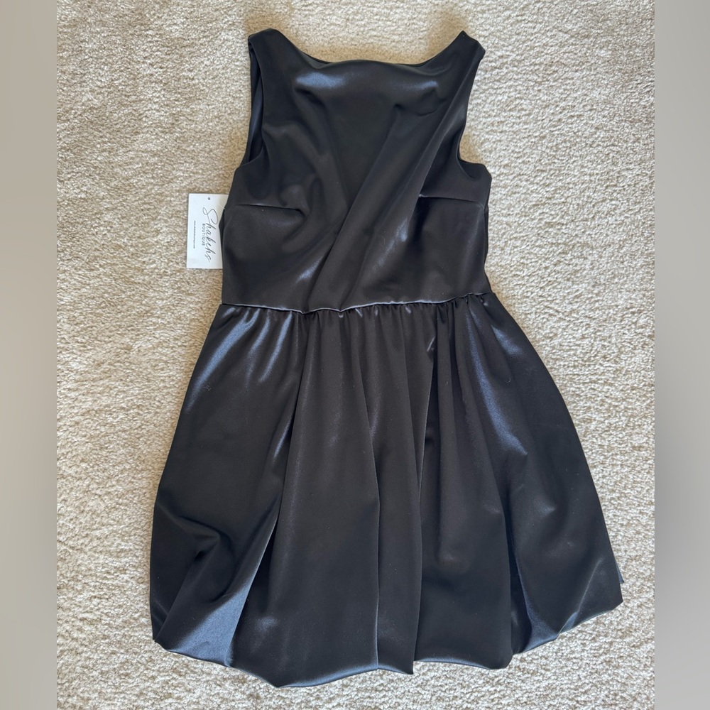 Blue Blush Black Mini Dress